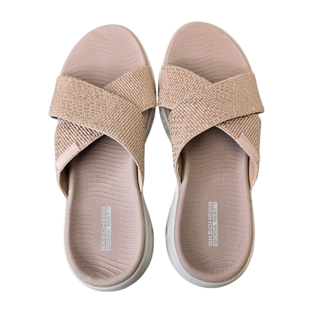 Skechers Women's 6 On The Go 600 Pink Glistening Slip On Sandals - Picture 6 of 11